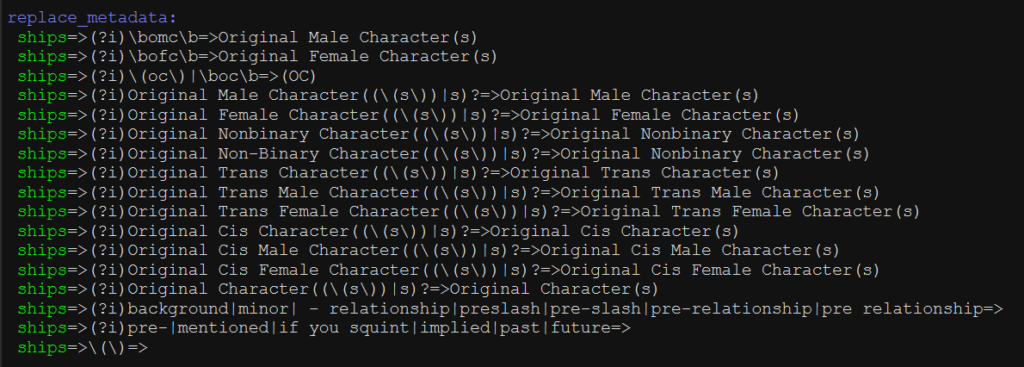 Screenshot of my replace_metadata function from my personal.ini